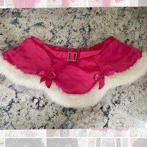 Excellent condition Victoria’s Secret Pink Satin 2 piece Mrs Claus set